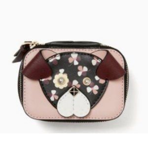 kate spade Floral Pup Jewelry Holder case nwt